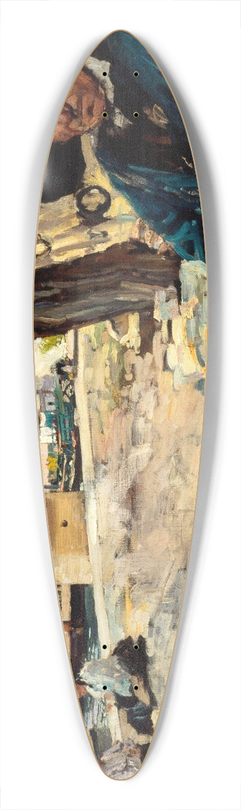 Emile Antoine Guillier - Berges de la Seine au Pont des Arts; le charbonnier 39.3 inch art pintail longboard deck
