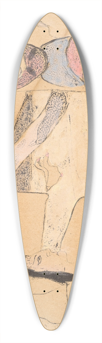 Emile Bernard - Bretonne tendant le linge, planche issue de Bretonnerie 39.3 inch art pintail longboard deck