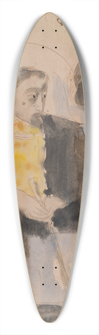 Emile Bernard - Caricature of Paul Gauguin 39.3 inch art pintail longboard deck