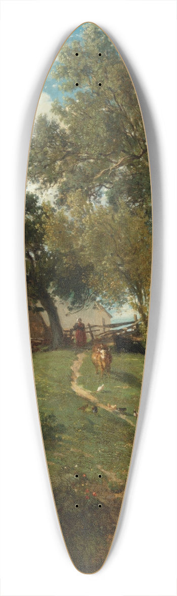 Emile Charles Lambinet - A Landscape 39.3 inch art pintail longboard deck