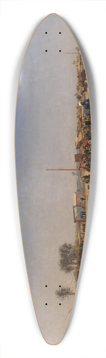 Emile Charles Wauters - Cairo Seen from the Kasr-el-Nil Bridge 39.3 inch art pintail longboard deck