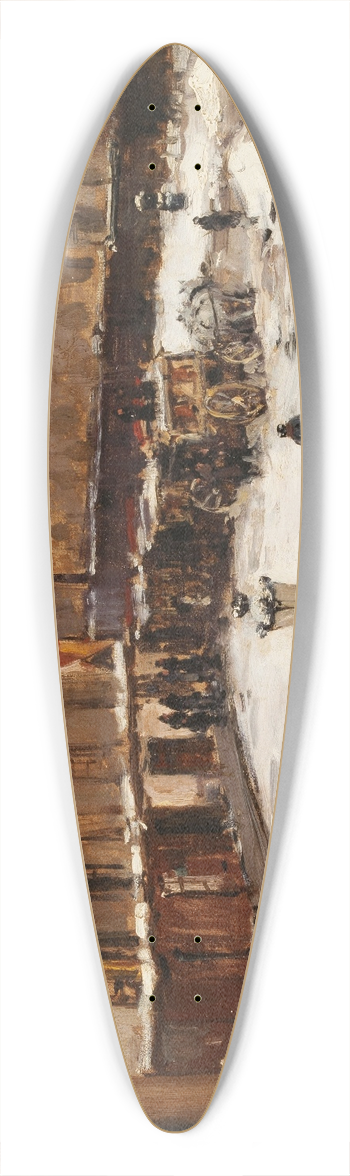 Emile Louis Mathon - La place Pigalle sous la neige 39.3 inch art pintail longboard deck