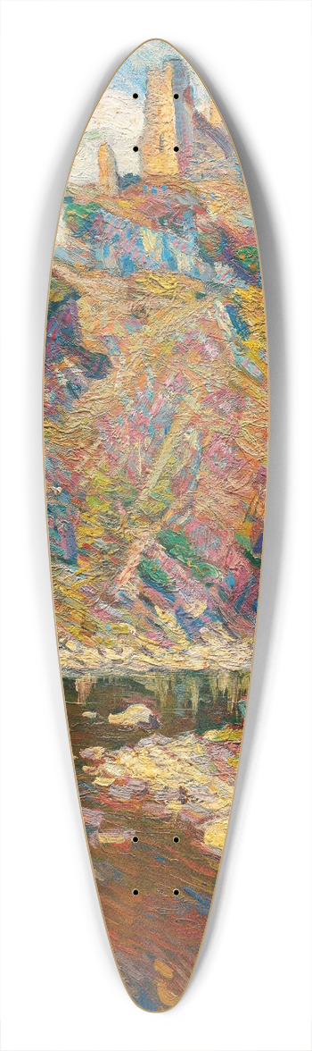 Emile Othon Friesz - Chteau de Crozant dominant la Creuse 39.3 inch art pintail longboard deck
