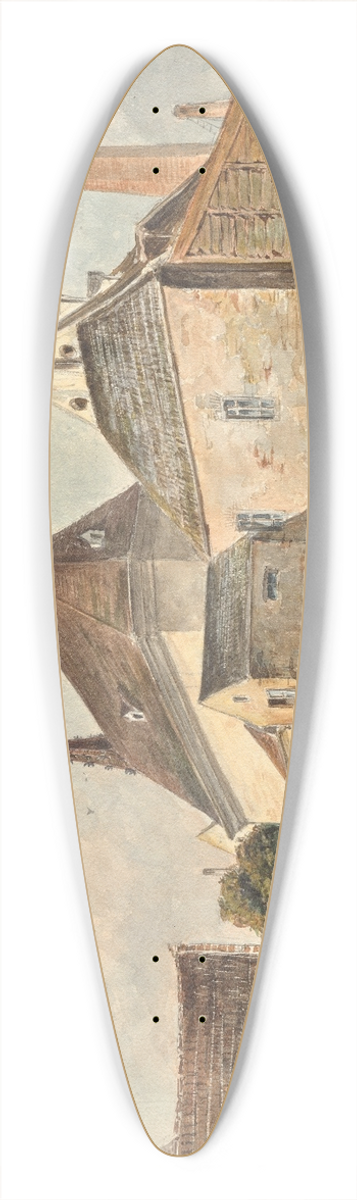 Emil Htter - Die Kirche zu St. Marx in Wien 39.3 inch art pintail longboard deck