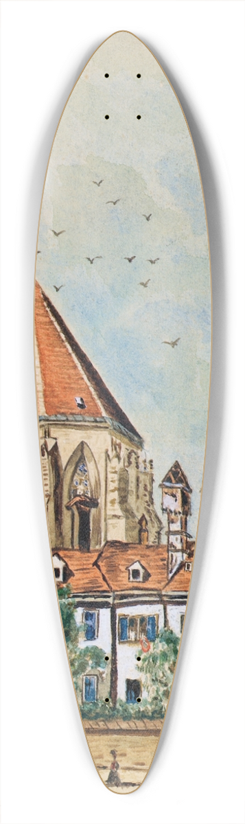 Emil Htter - Die Minoritenkirche in Wien 39.3 inch art pintail longboard deck