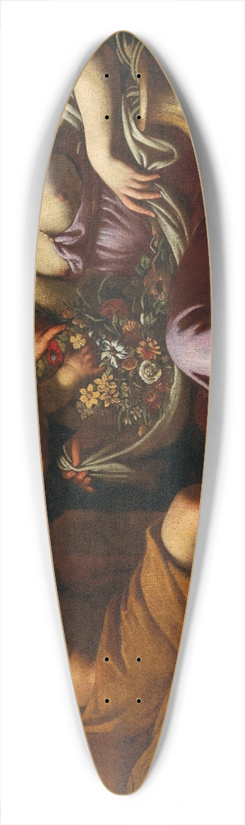 Emilian School - Zephyr and Flora 39.3 inch art pintail longboard deck
