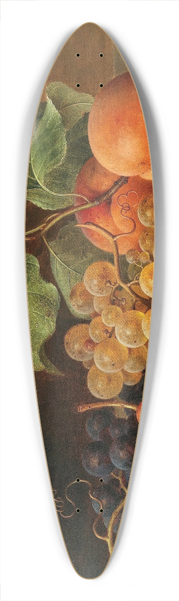 Emilie Preyer - Still Life with Grapes, Peaches, a Pear and Nuts 39.3 inch art pintail longboard deck