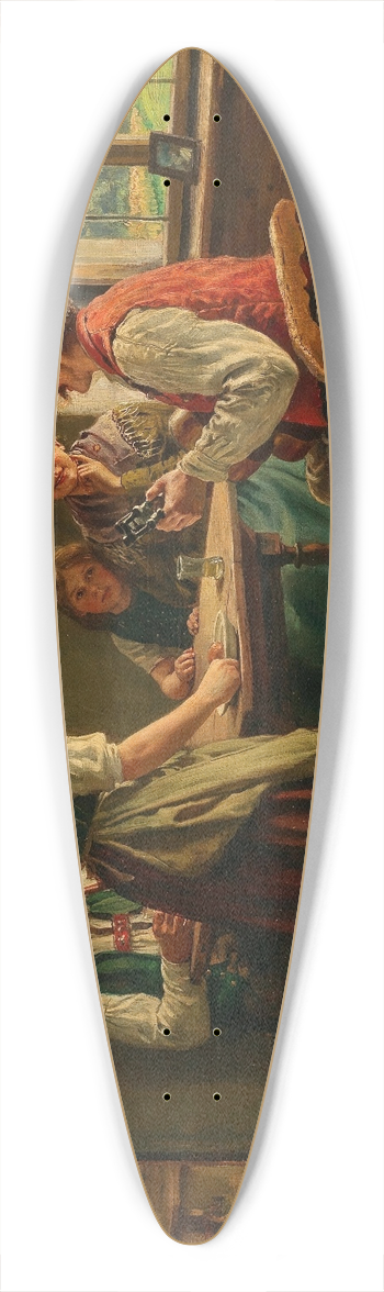 Emil Rau - Unterhaltung in der Stube 39.3 inch art pintail longboard deck