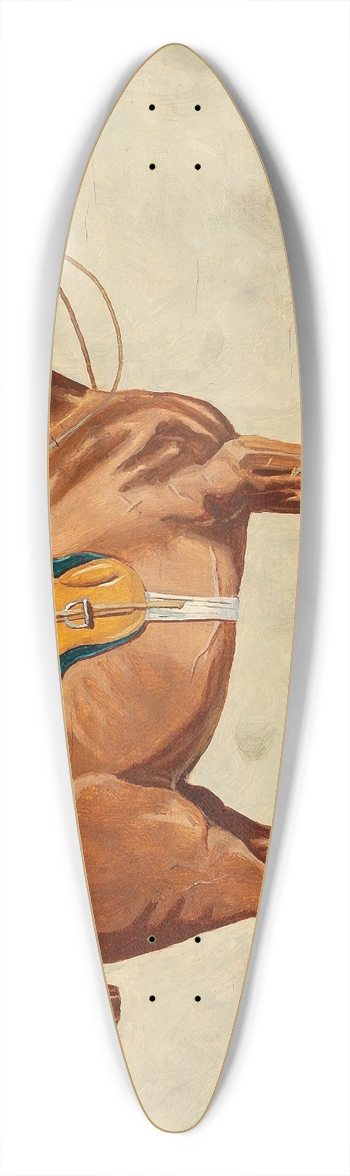 Emil Volkers - Saddled Horse in the Stable 39.3 inch art pintail longboard deck