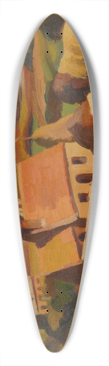 Emmanuel de La Villon - Paysage de Perros Gui 39.3 inch art pintail longboard deck