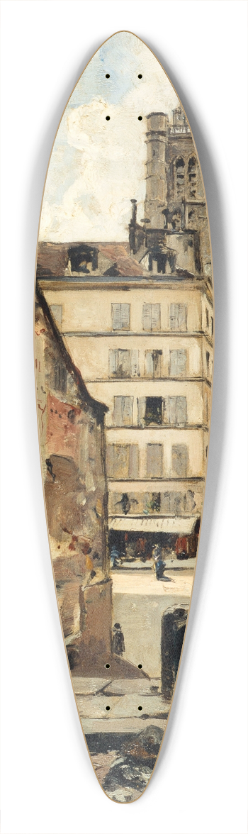 Emmanuel Lansyer - La Rue Grenier-sur-lEau 39.3 inch art pintail longboard deck