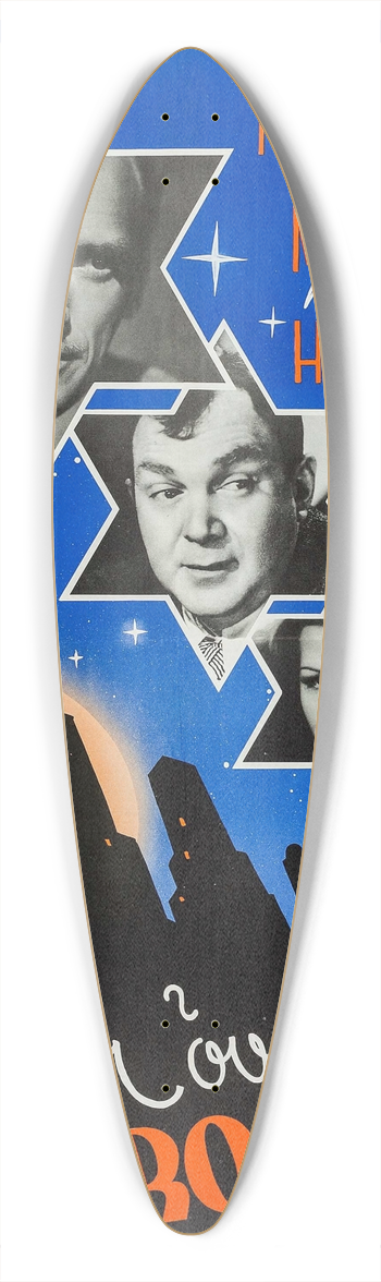 Eric Rohman - Angels Over Broadway 39.3 inch art pintail longboard deck
