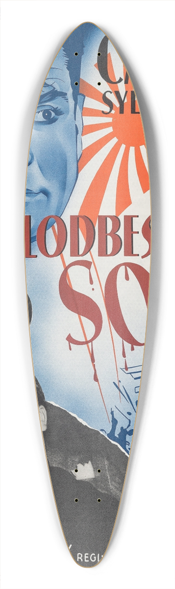 Eric Rohman - Blood on the Sun 39.3 inch art pintail longboard deck