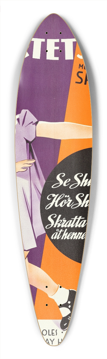 Eric Rohman - Curly Top 39.3 inch art pintail longboard deck