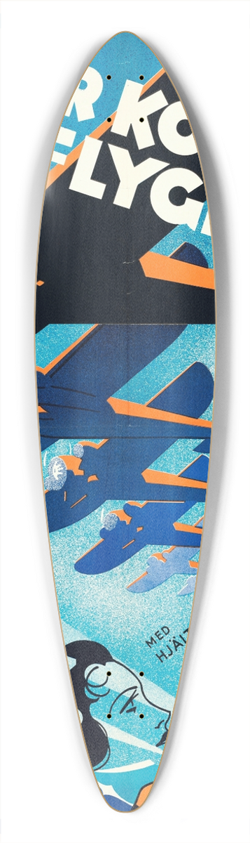 Eric Rohman - Devil Dogs of the Air 39.3 inch art pintail longboard deck