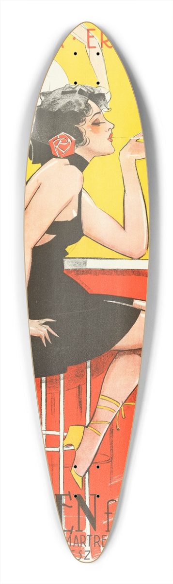 Eric Rohman - Red Heels 39.3 inch art pintail longboard deck
