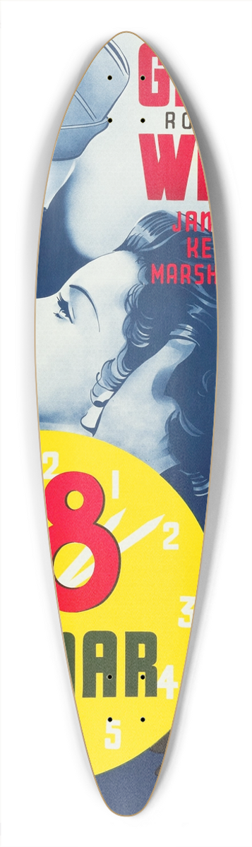 Eric Rohman - The Clock 39.3 inch art pintail longboard deck