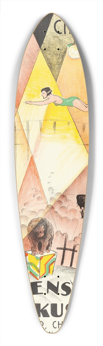 Eric Rohman - The Devils Circus 39.3 inch art pintail longboard deck