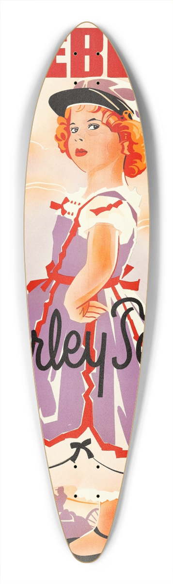 Eric Rohman - The Littlest Rebel 39.3 inch art pintail longboard deck