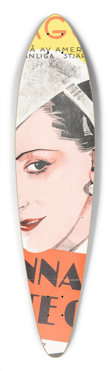 Eric Rohman - The Woman from Monte Carlo 39.3 inch art pintail longboard deck