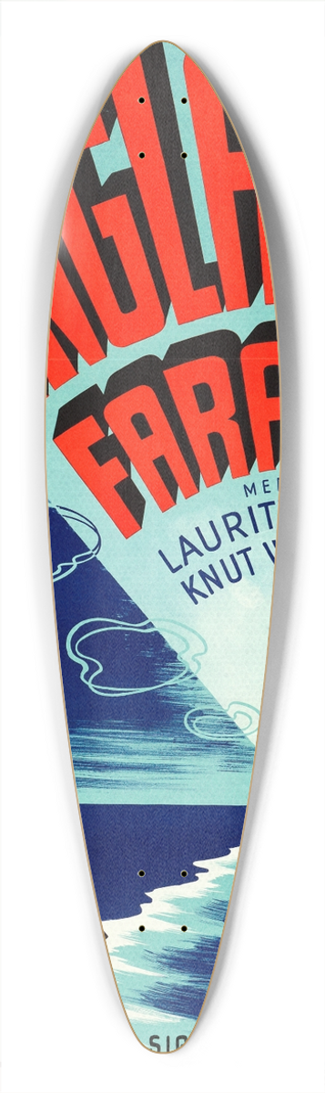 Eric Rohman - We Leave for England 39.3 inch art pintail longboard deck