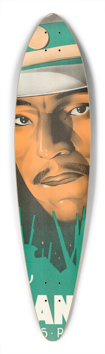 Eric Rohman - West of Shanghai 39.3 inch art pintail longboard deck