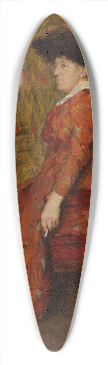 Erik Werenskiold - Portrait of the Painter Kitty L. Kielland 39.3 inch art pintail longboard deck