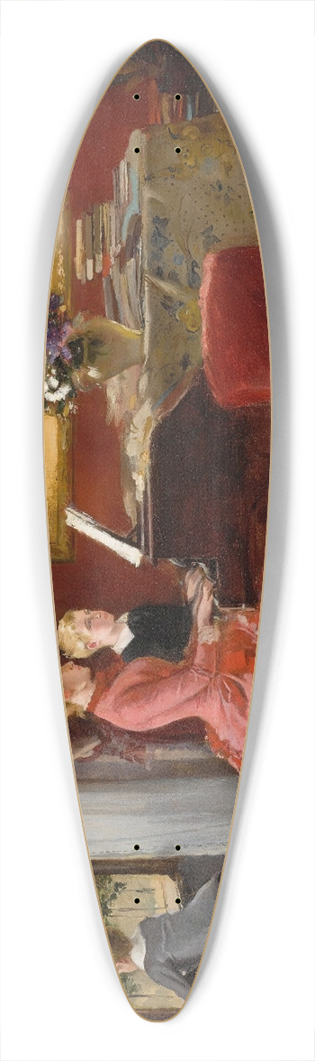 Ernest-Ange Duez - The Duet 39.3 inch art pintail longboard deck