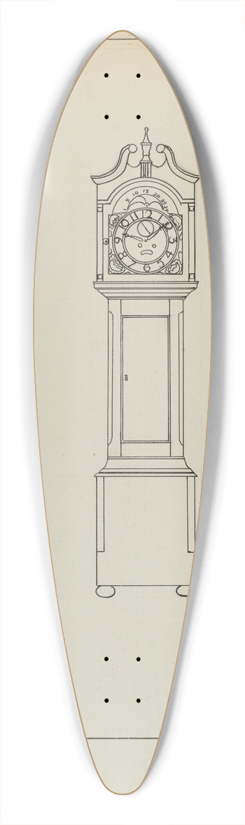 Ernest A. Towers, Jr. - Grandfather Clock 39.3 inch art pintail longboard deck