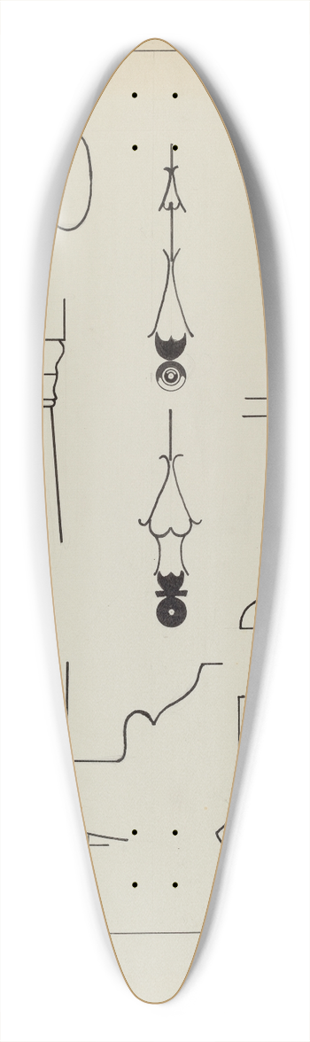Ernest A. Towers, Jr. - Grandfather Clock 39.3 inch art pintail longboard deck