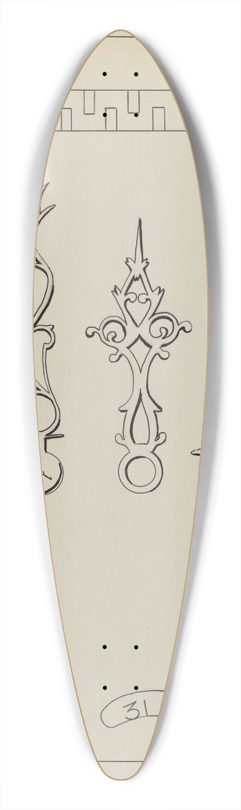 Ernest A. Towers, Jr. - Grandfathers Clock 39.3 inch art pintail longboard deck