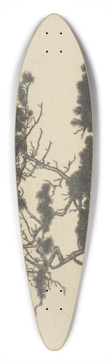 Ernest Haskell - Crippled Pine 39.3 inch art pintail longboard deck