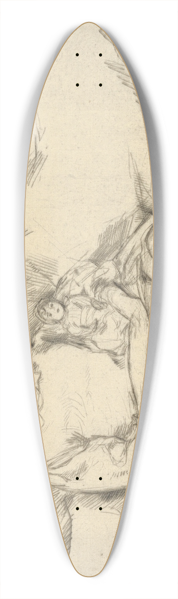 Ernest Haskell - Hildegarde 39.3 inch art pintail longboard deck