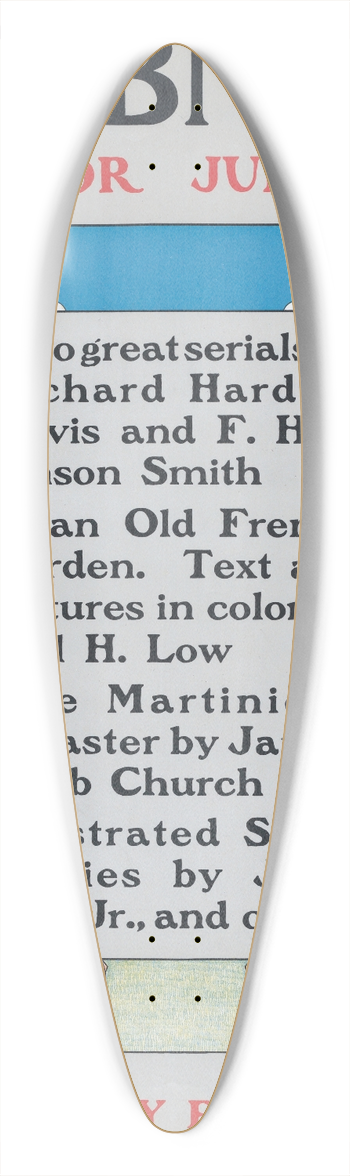 Ernest Haskell - Scribners for July 39.3 inch art pintail longboard deck