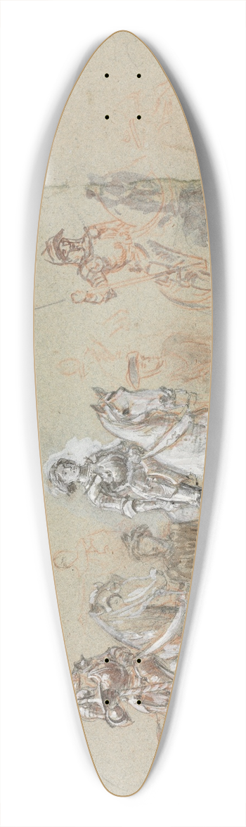 Ernest Meissonier - Joan of Arc 39.3 inch art pintail longboard deck