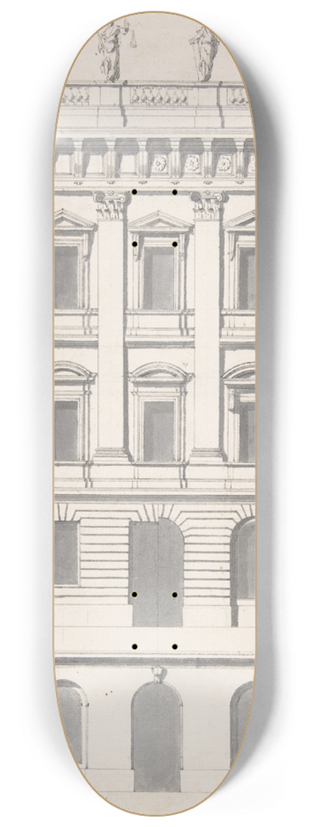 Carl Hrleman - Design for a Palace Faade 8.25 inch art skate deck