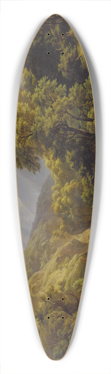 Ernst Fries - Mountainscape 39.3 inch art pintail longboard deck