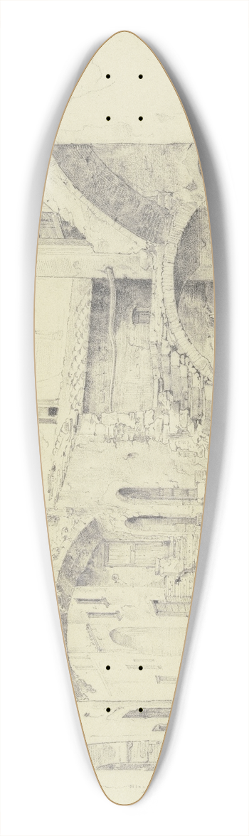 Ernst Fries - Street in Terni-Papigno 39.3 inch art pintail longboard deck