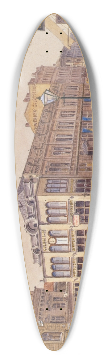 Ernst Graner - Die Schwendergasse In Wien Mit Schwenders Colosseum 39.3 inch art pintail longboard deck