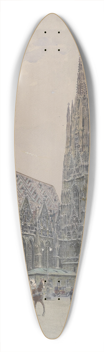 Ernst Graner - Stephansdom 39.3 inch art pintail longboard deck