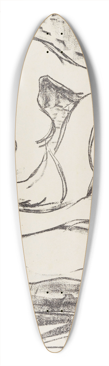 Ernst Ludwig Kirchner - Aktstudie 39.3 inch art pintail longboard deck