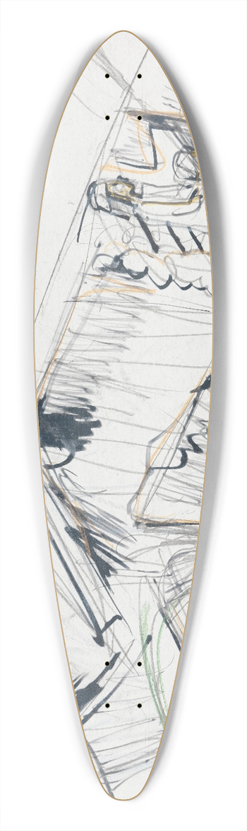 Ernst Ludwig Kirchner - Alphtte mit Khen (Stafelalp) 39.3 inch art pintail longboard deck