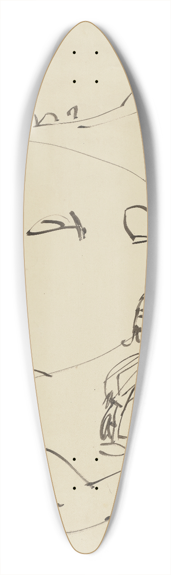 Ernst Ludwig Kirchner - Badende am Strand einer Bucht auf Fehmarn 39.3 inch art pintail longboard deck
