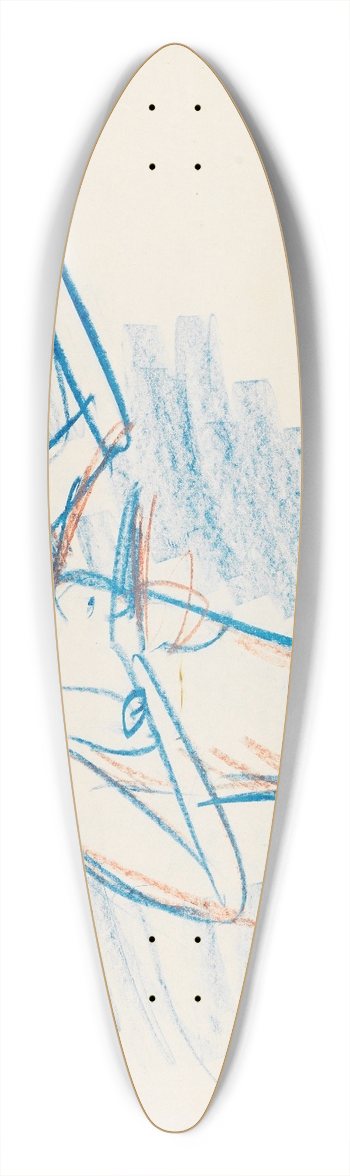 Ernst Ludwig Kirchner - Badender Akt mit Segelboot 39.3 inch art pintail longboard deck