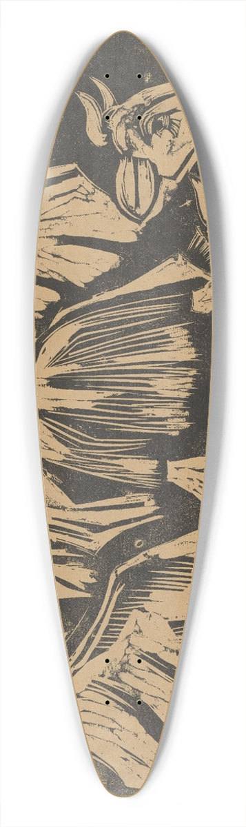 Ernst Ludwig Kirchner - Bauer mit drei Khen 39.3 inch art pintail longboard deck