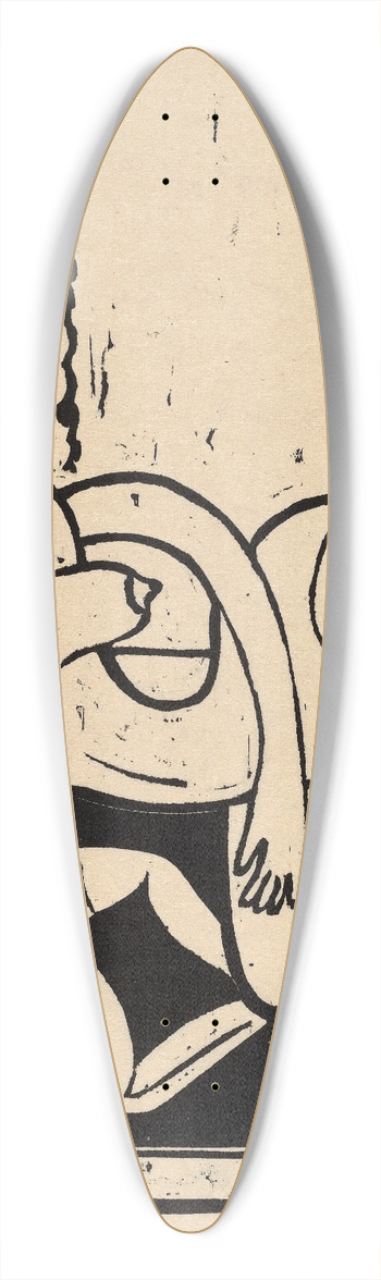 Ernst Ludwig Kirchner - Dancer Practicing 39.3 inch art pintail longboard deck