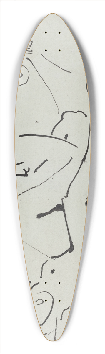 Ernst Ludwig Kirchner - Dodo and an Older Woman Reclining before a Mirror 39.3 inch art pintail longboard deck