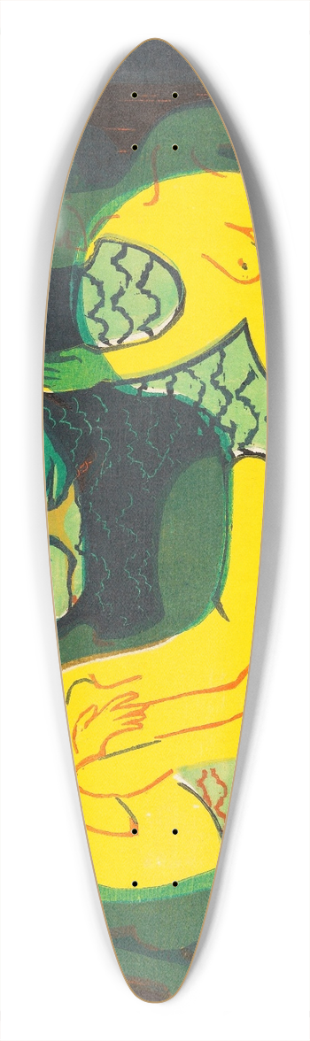 Ernst Ludwig Kirchner - Drei Akte im Walde 39.3 inch art pintail longboard deck