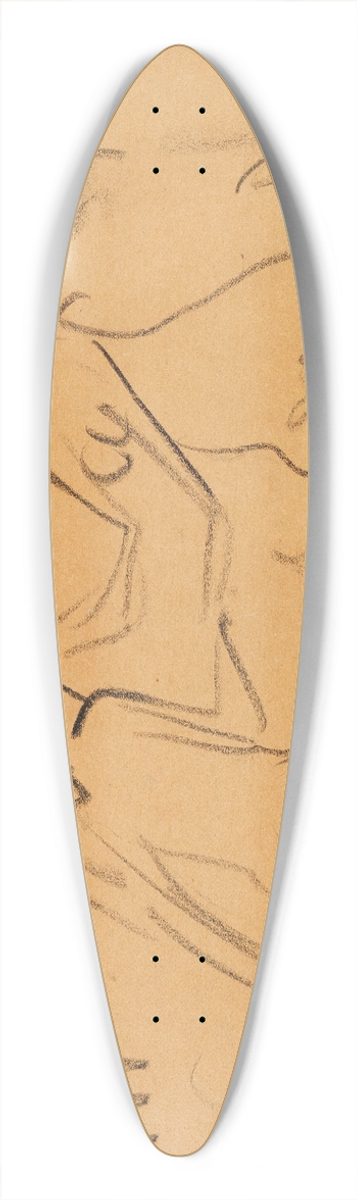Ernst Ludwig Kirchner - Drei badende Akte an den Moritzburger Seen 39.3 inch art pintail longboard deck