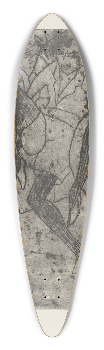 Ernst Ludwig Kirchner - Hamburger Tnzerinnen 39.3 inch art pintail longboard deck